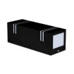 Außenwandleuchte für GU10 LED-Spot 2-Wege, eckig, schwarz