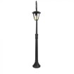 Gartenlaterne 140cm für E27 LED-Lampen, schwarz