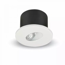 Einbau LED-Treppenbeleuchtung 3W rund, weiß